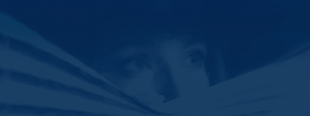 blå bild på ett ansikte